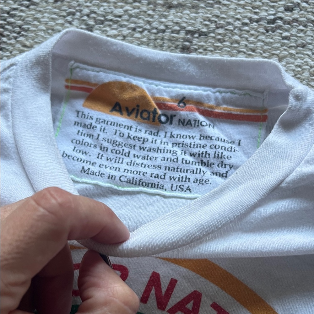 Aviator Nation Kids White Tee with Colorful Graphic - Picture 5 of 7